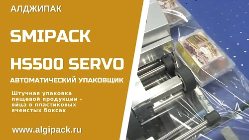 Упаковка яиц в ячеистых пластиковых боксах HS500 Servo