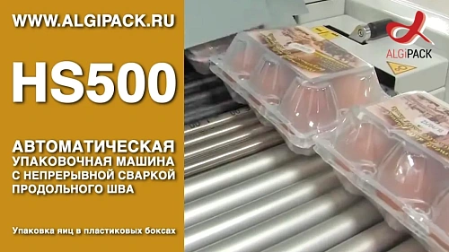 Упаковка яиц в ячеистых пластиковых боксах HS500